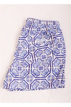 Costume da uomo con maiolica blu Aram Capri | COSTUME MAIOLICA 3BLU